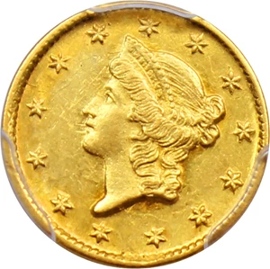 image for: 1852-D G$1 PCGS AU58