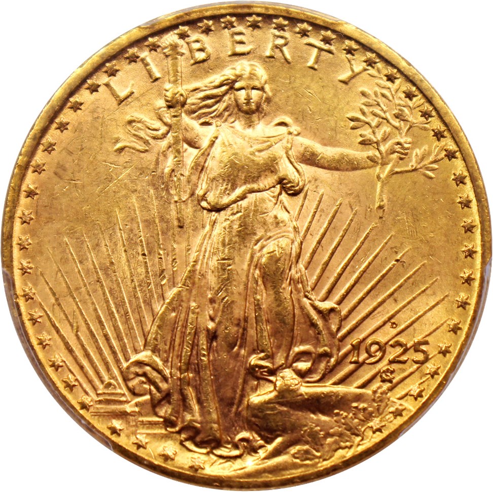 image for: 1925-D $20 PCGS MS63