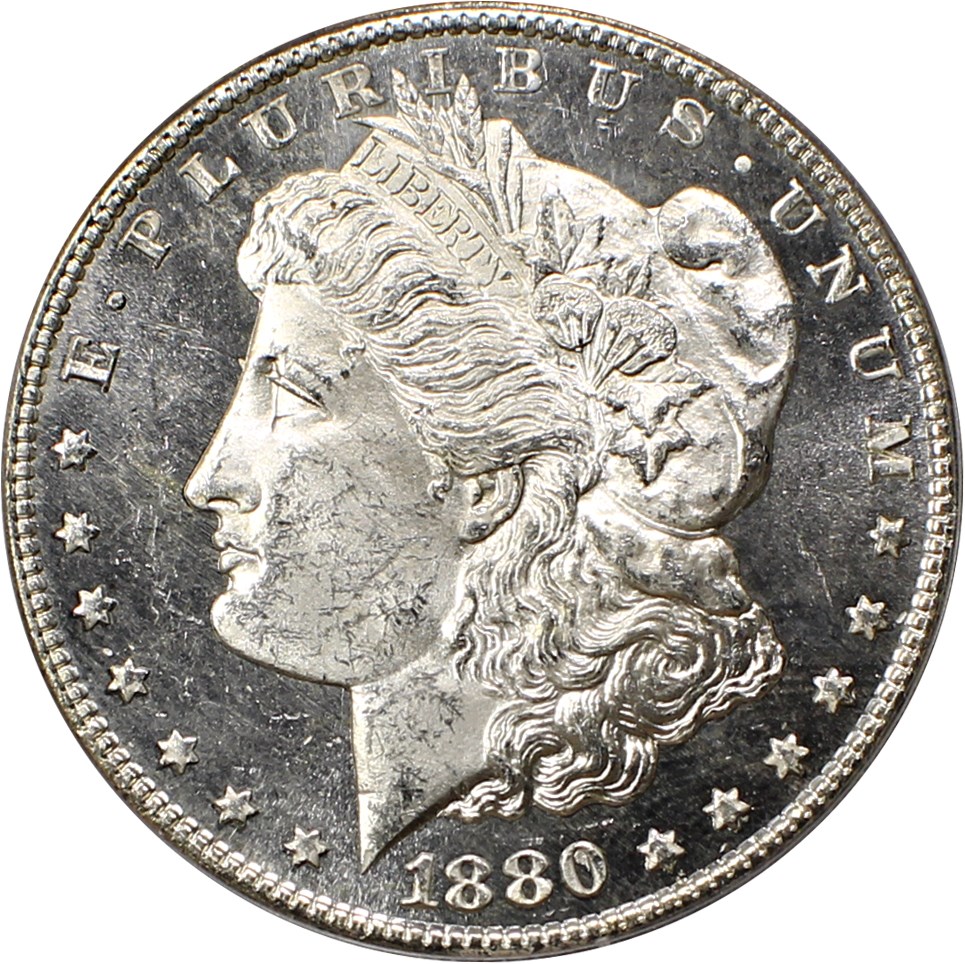image for: 1880/9-S $1 PCGS MS64 DMPL