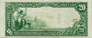 image for: FR. 653 1902 Third Charter Period 3rd Issue Plain Back $20 PMG Very Fine 30