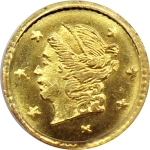 image for: 1870 Cal. Gold 25c PCGS MS65 (BG-808)
