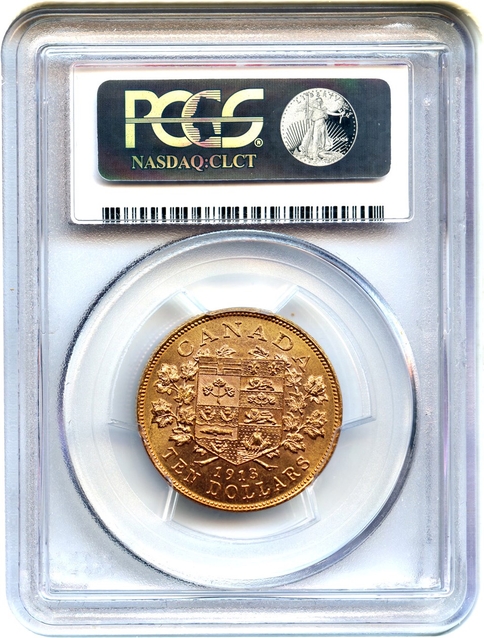image for: Canada: 1913 $10 PCGS MS63 (Canadian Gold Reserve)