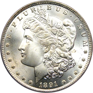 image for: 1891-CC $1 PCGS MS66