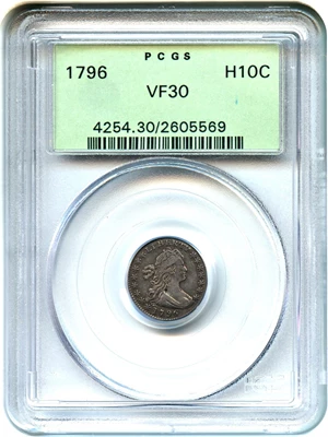 image for: 1796 H10c PCGS VF30 (OGH)