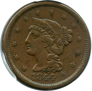 image for: 1844 1c PCGS XF40