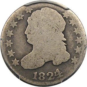 image for: 1824/2 10c PCGS AG-03
