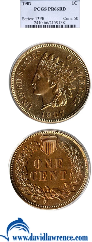 image for: 1907 1c PCGS Proof 66 RD