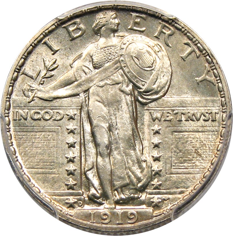 image for: 1919-D 25c PCGS MS64 FH