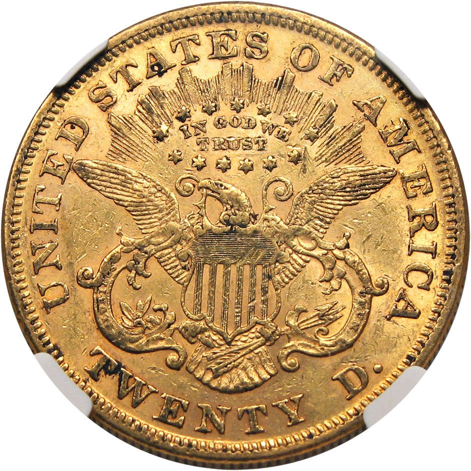 image for: 1871 $20 NGC AU55+