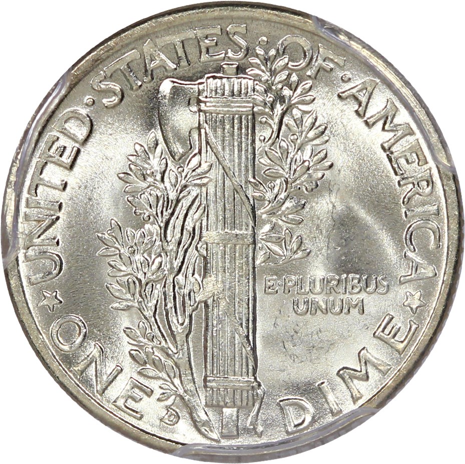 image for: 1936-D 10c PCGS MS65