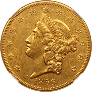 image for: 1856 $20 NGC AU50