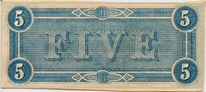 image for: T69 1864 CSA $5 PMG Choice Unc 64
