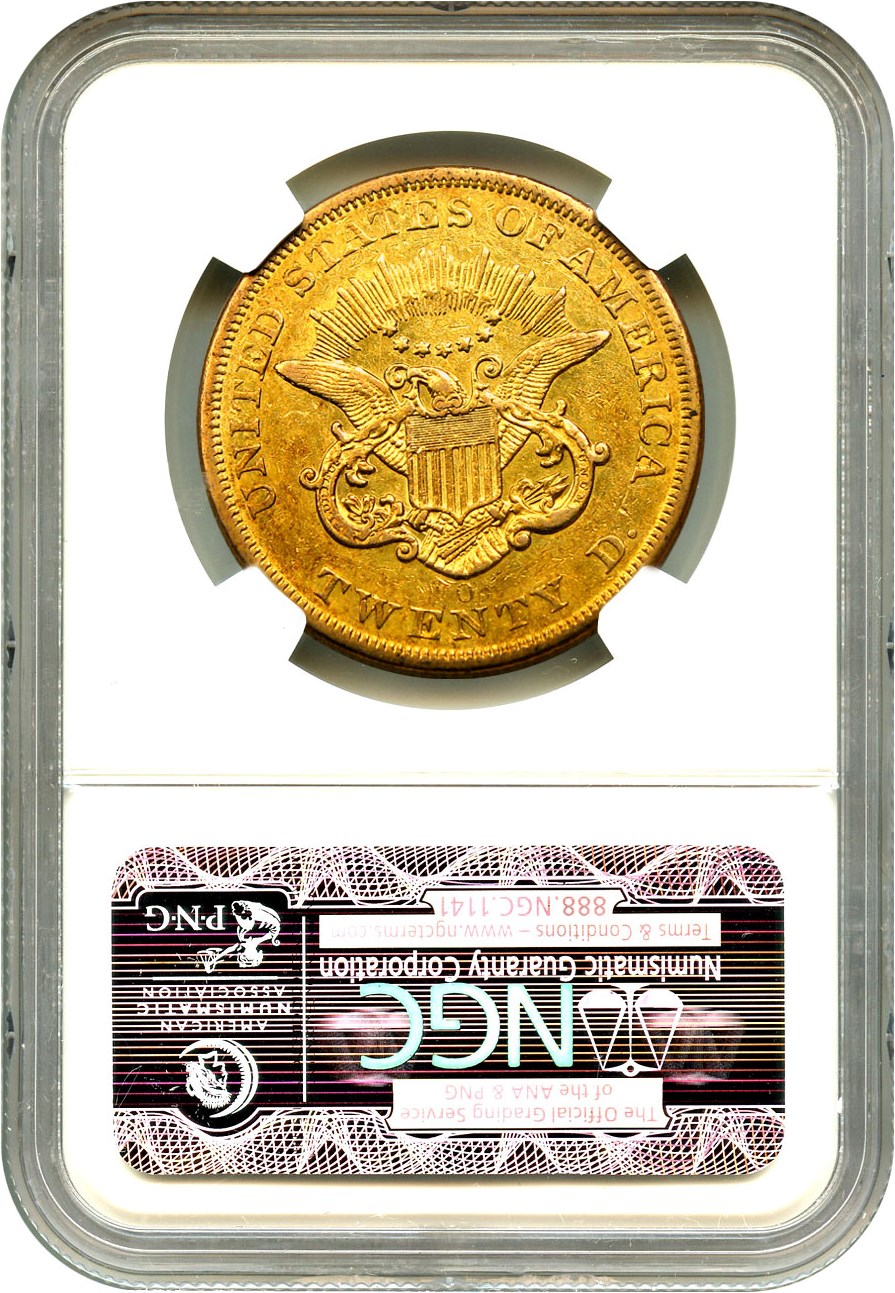 image for: 1857-O $20 NGC XF45