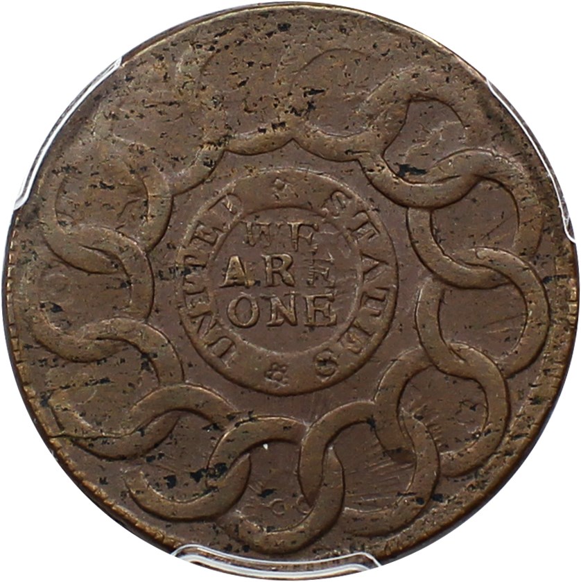 image for: 1787 Fugio PCGS/CAC MS62 BN (Cinquefoils, UNITED STATES)