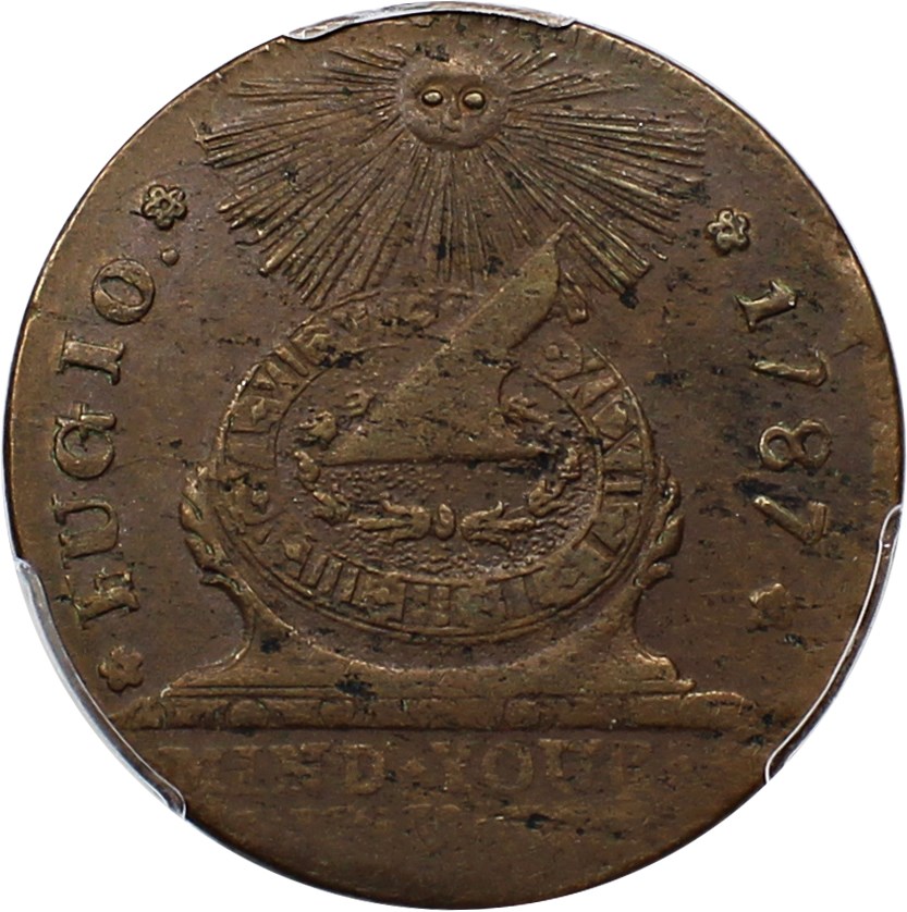 image for: 1787 Fugio PCGS/CAC MS62 BN (Cinquefoils, UNITED STATES)
