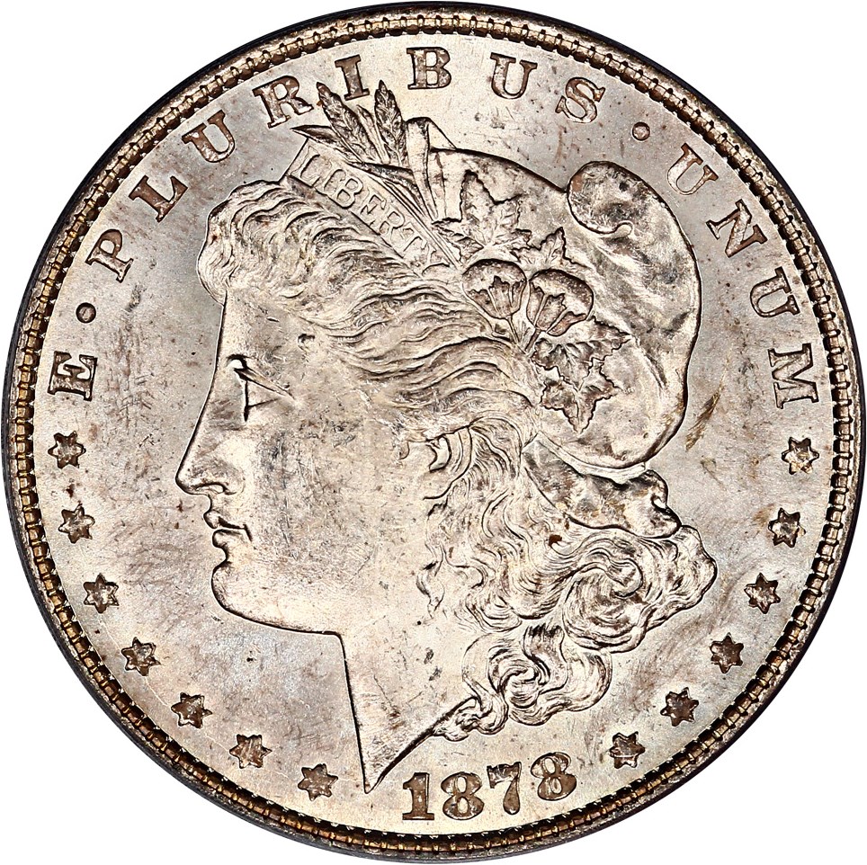 image for: 1878 8TF $1 PCGS MS63 (VAM-18, Doubled Date)