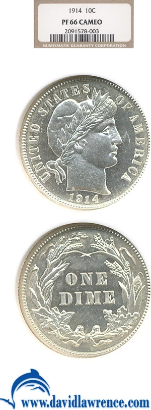 image for: 1914 10C NGC Proof 66 Cameo