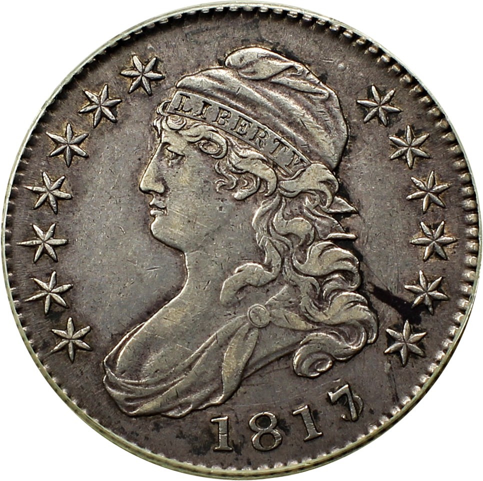 image for: 1817/3 50c PCGS XF40 (OGH)