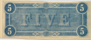 image for: T69 1864 CSA $5 PMG Choice Unc 63 EPQ