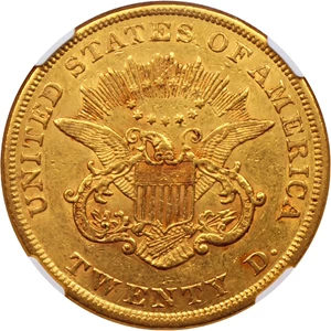 image for: 1856 $20 NGC AU50