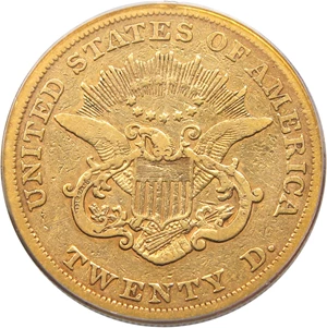 image for: 1854 $20 PCGS VF20 (Large Date)