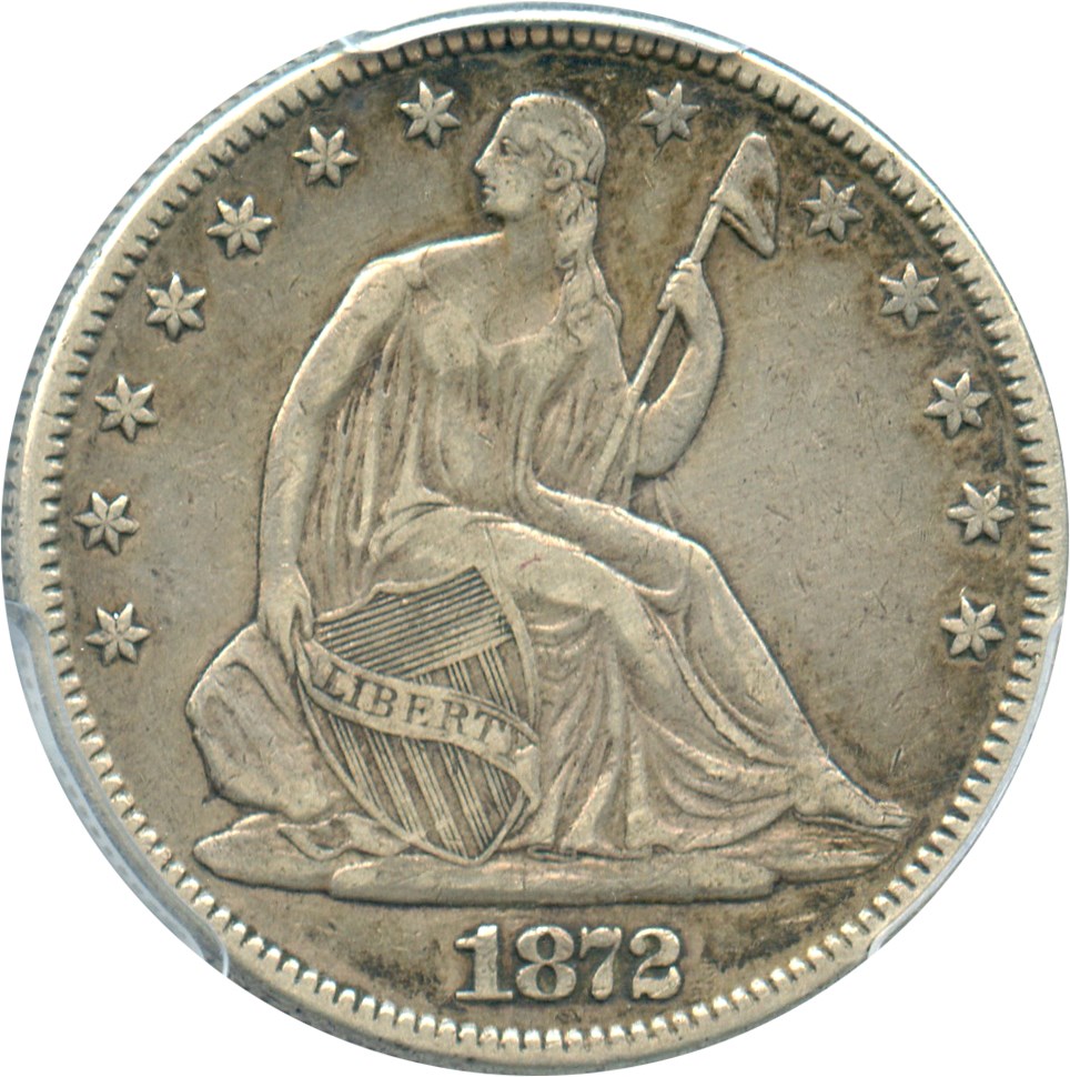 image for: 1872 50c PCGS VF35