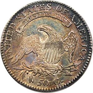 image for: 1817 50c PCGS AU50 (181.7, O-103, Punctuated Date)