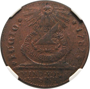 image for: 1787 Fugio NGC/CAC MS63 RB (Cinquefoils, STATES UNITED)