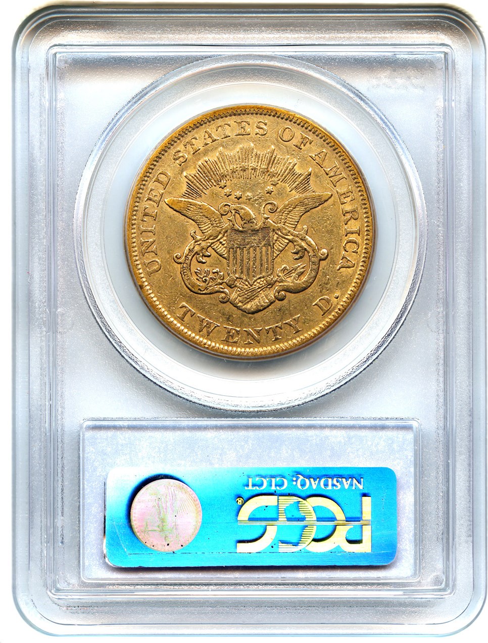 image for: 1853/2 $20 PCGS XF40