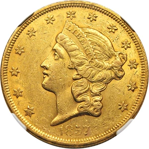 image for: 1857 $20 NGC AU58