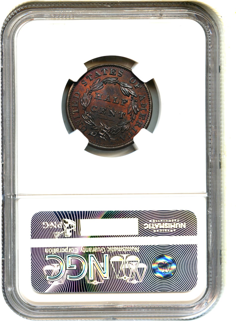 image for: 1834 1/2c NGC MS61 RB