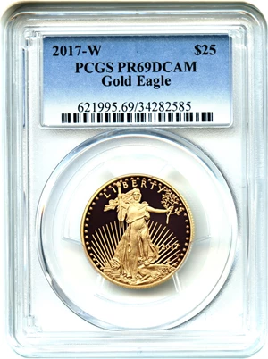 image for: 2017-W Gold Eagle $25 PCGS Proof 69 DCAM
