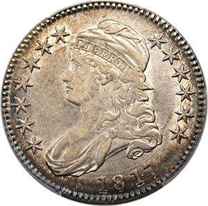 image for: 1817 50c PCGS AU50 (181.7, O-103, Punctuated Date)