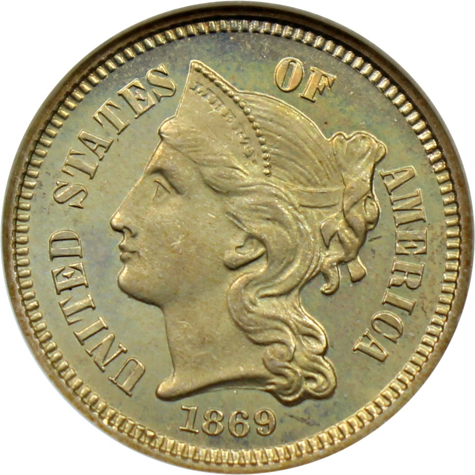 image for: 1869 3cN NGC/CAC Proof 65 (OH)