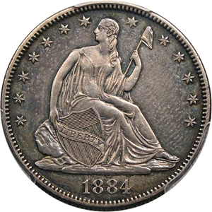 image for: 1884 50c PCGS AU55