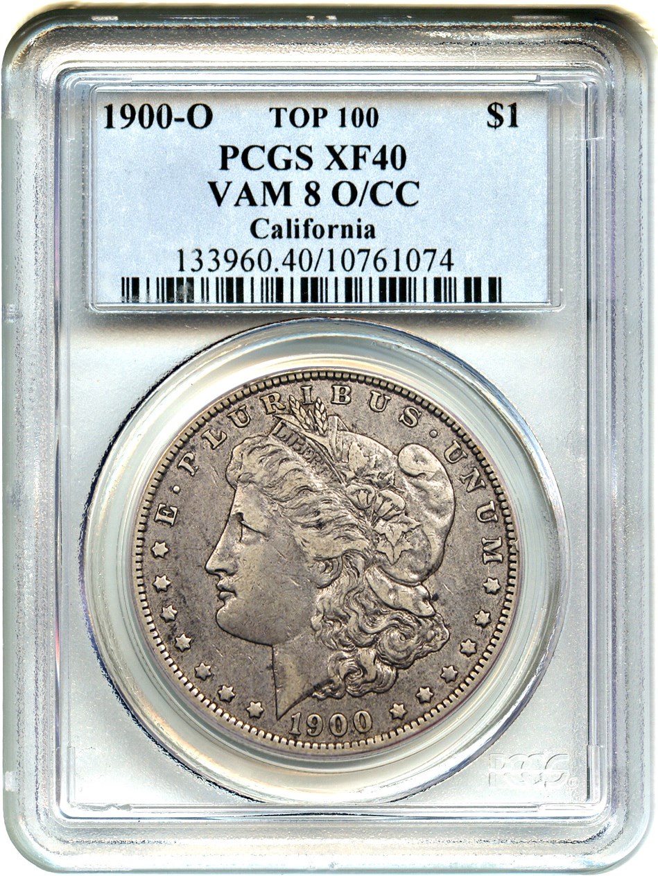 image for: Top 100 VAM: 1900-O $1 PCGS XF40 (VAM-8, O/CC)