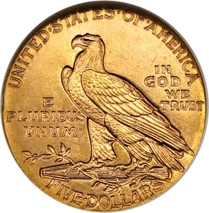 image for: 1915 $5 NGC/CAC MS65