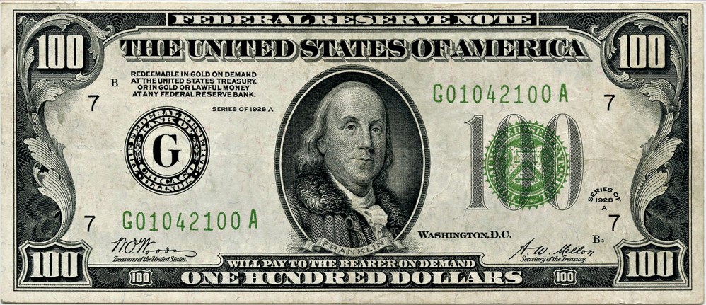 1928 $100 Federal buy reserve note