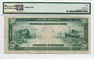 image for: FR. 983a 1914 Blue Seal $20 PMG Very Fine 30 (Stamp Ink)
