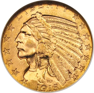 image for: 1915 $5 NGC/CAC MS65