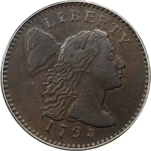 image for: 1795 1c PCGS/CAC AU53 (Lettered Edge)