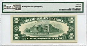 image for: FR. 2017F 1963A Dark Green Seal $10 Federal Reserve Note Atlanta PMG Gem Unc 66 EPQ