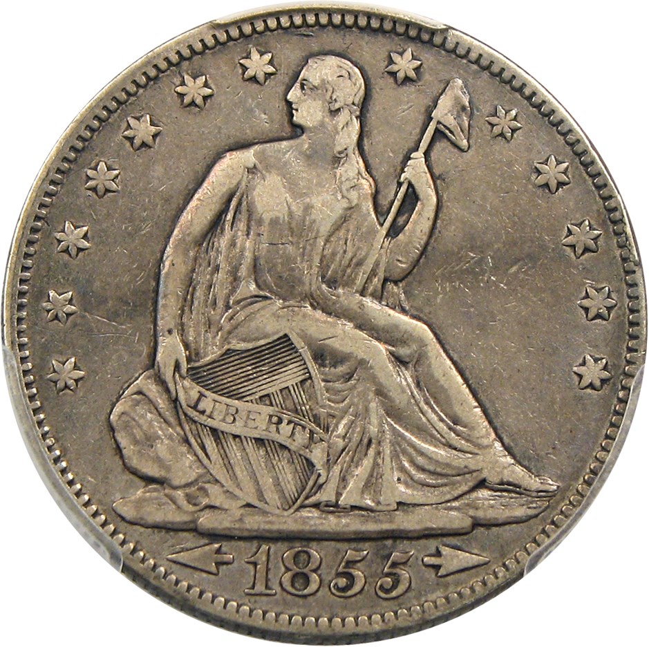 image for: 1855/54 50c PCGS VF30 (Arrows)