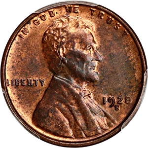 image for: 1928-S 1c PCGS MS63 RB