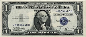 image for: FR. 1611* 1935B $1 Silver Certificate PMG Choice Unc 63 EPQ