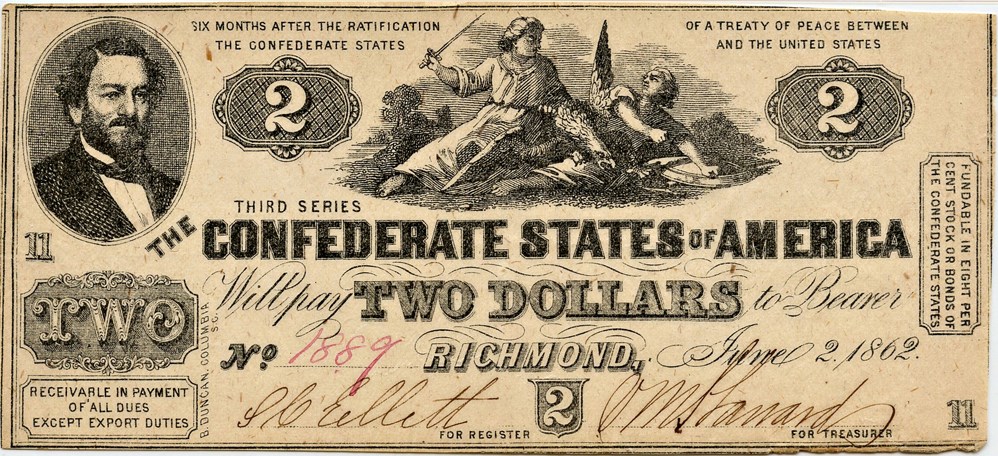 image for: T42 1862 CSA $2 PMG About Unc 55