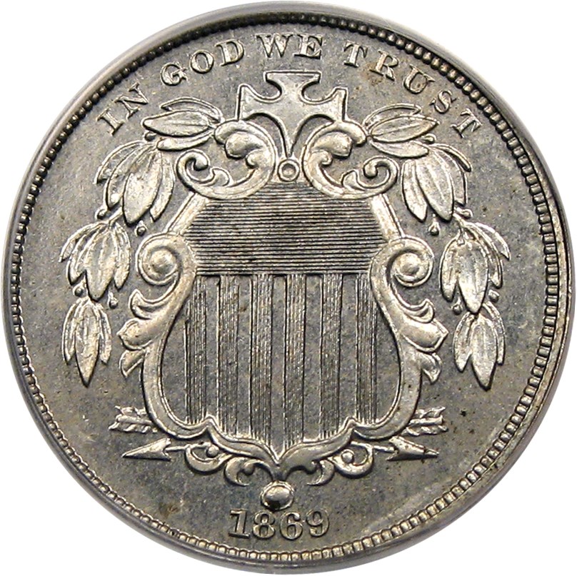 image for: 1869 5c PCGS Proof 64
