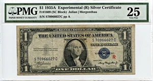 image for: FR. 1609 1935AR $1 Experimental Silver Certificate PMG Very Fine 25