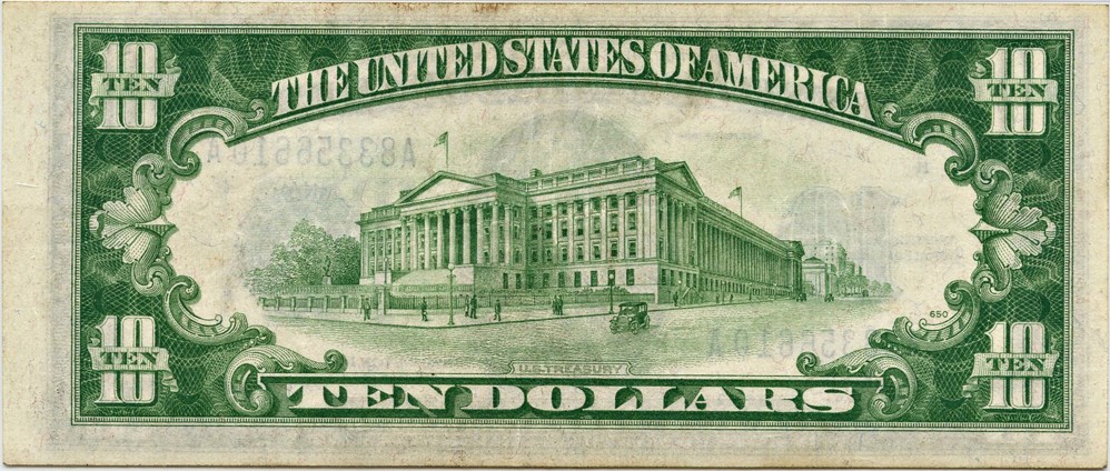 image for: FR. 1702 1934A $10 Silver Certificate PMG Choice Extremely Fine 40