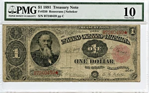 image for: FR. 350 1891 $1 PMG Very Good 10